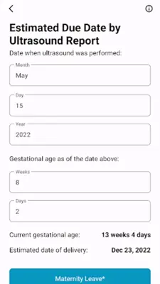 Obstetric Calculator android App screenshot 4